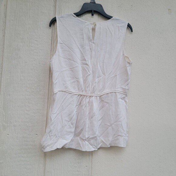 classiques entier sleeveless cream silk blend blouse wmns sz small - Picture 3 of 5
